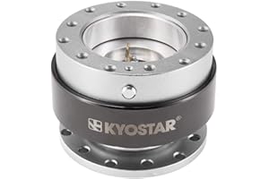 Kyostar Titanuim Steering Wheel Quick Release Aluminum Hub Adapter Boos Kit (Silver)