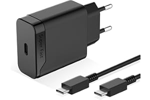 BERLS 25W Chargeur Rapide Compatible avec Samsung Galaxy S21 S22 A22 S23 S24 S25 S20 FE A16 A26 A36 A56 5G, USB Type C Charge Adaptateur Secteur avec Cable 1.5 m