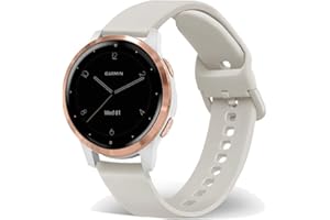 TUCOMO Bransoletka kompatybilna z 18 mm Garmin Venu 2S/Venu 3S/Vivoactive 4S/Vivomove 3S, miękki silikon, sportowy pasek zamienny do Garmin Forerunner 255S/265S, dla mężczyzn i kobiet