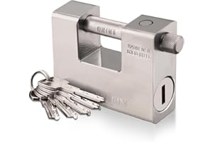 CDC DIGI 1701-1CDC5 Keys 1.1 KG Super Heavy Duty Rectangular 20' 40' Container Garage Shed Shutter Chain Padlock 94mm Heavy Duty High Security