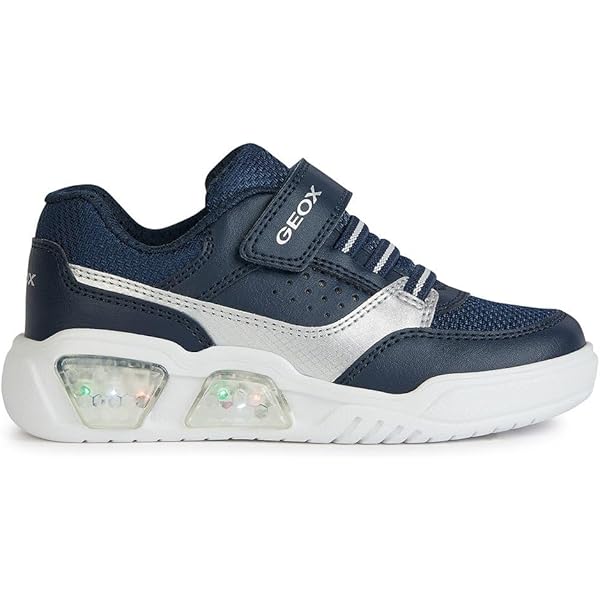 Geox Jongens J Illuminus Boy Sneakers, Navy Lt Blue., 32 EU