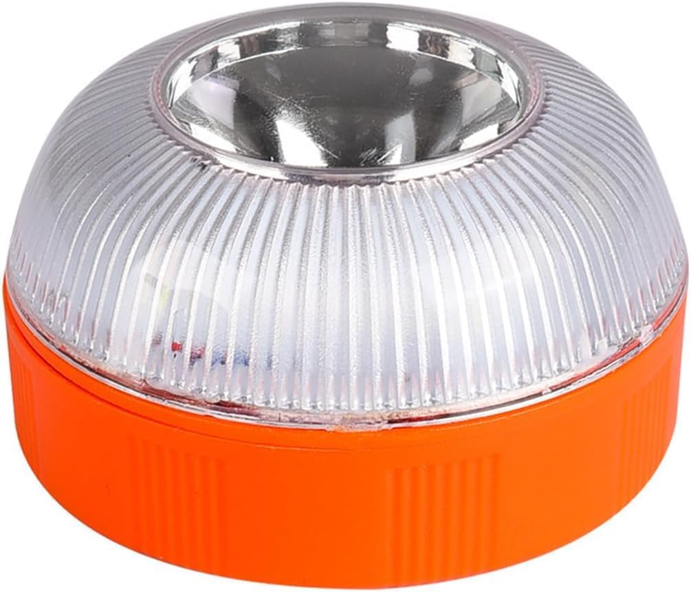 FAMINESS V16 Emergency Car Warning Light Magnetic Base 360° Safety Beacon Flashing/Yellow & Steady/White Modes