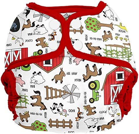 Imagine Baby Products All-In-Two Shell Snap Diaper Cover, Barnyard Jam