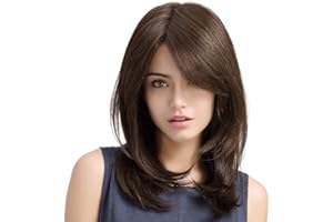 HAIRCUBE Peluca cortina haircube peluca de alto nivel peluca sintética femenina (Marrón té)