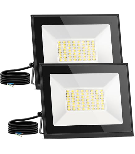 Gimisgu LED Außenstrahler 4x30W – 2550 Lumen, 6000K Kaltweiß, IP66 Wasserdicht, Ohne Stecker