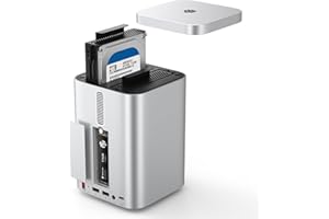 Yottamaster 2 Bay 10Gbps Case Hard Disk, RAID USBC Alluminio Enclosure per 2.5/3.5 HDD/SSD + M.2 NVMe/SATA SSD Max 56TB, 5*USB Porte, Lettore di Schede SD/TF, Ventola (Senza Disco)