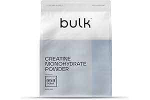 Bulk Creatina Monoidrato Polvere 500 g | 147 porzioni | Creatina micronizzata pura | Senza aroma | Vegano e Halal | Ideale per fitness, allenamento e palestra | Si scioglie facilmente