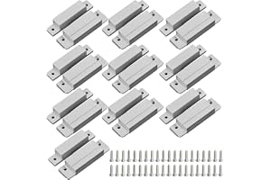 GUUZI 10 set NC Normalt Stängd Ytmonterad Trådbunden Dörrkontaktsensor Larm Magnetisk Reedomkopplare MC-31