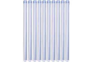 JEDEBARTEY Hot Glue Sticks, 0.3 x 4 inch Clear Melt Glue Gun Sticks - Pack of 10