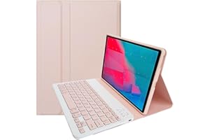 leleyo Custodia Tastiera per Tablet Lenovo Tab M10 Plus da 10,3 pollici FHD (TB-X606F/TB-X606X) / K10 (TB-X6C6), Cover Intelligente con Tastiera Bluetooth Wireless Rimovibile Magnetica QWERTY, rosa