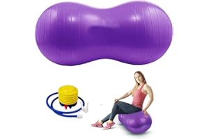 SURPZON Peanut Ball Kids Yoga Ball Exercise Pregnancy Ball Autism Sensory Toy Equipment for Kids Physical Therapy, Yoga, Pilates, Core Training with Pump