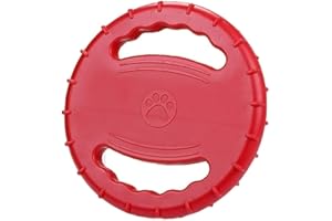 DHGTEP Hund Frisbee Gummi Hund Frisbee Bissfest Outdoor-Training Schwimmende Haustier Spielzeug, Tough Training Frisbee Spielzeug, Interaktive Hundespielzeug (Color : Red)