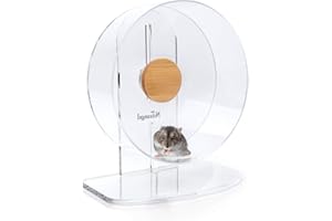 Niteangel Ciche koło do ćwiczeń chomika: - podwójne łożysko ciche wirujące akrylowe koło do chomika karłowatego myszoskoczków myszy lub innych małych zwierząt (S)