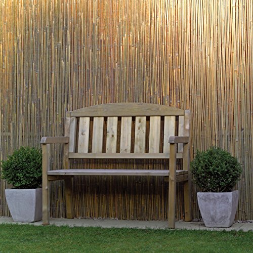 Slatted Bamboo Screening ( 4m Wide x 2m High ) Natural Bamboo Slat