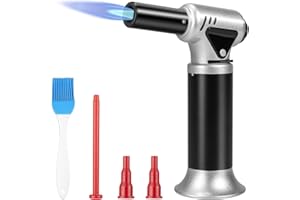 Carehabi Cannello da Cucina Fiamma Ossidrica Portatile Bruciatore a Gas per Cucinare, Cuocere, Barbecue, Campeggio (Gas Butano Non Incluso)