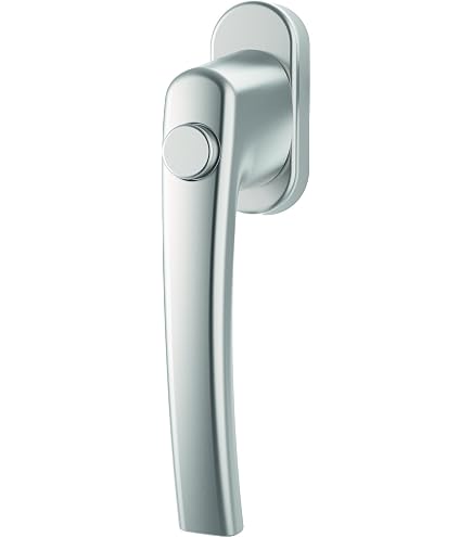 Mango De Ventana Roto TS8226, Plata Natural, 7 X 32 Mm, Bloqueo A 90°, Con Tornillos De Montaje Incluidos