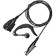 Retevis Ailunce HD1 Walkie Talkie Earpiece with Mic G-Shape Headset Compatible with RT648 RT87 RT82 RT29 RT83 RT647 Walkie Talkies (1 Pack)