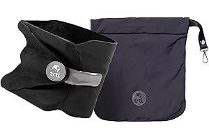 trtl Pillow - Scientifically Proven Super Soft Neck Support Travel Pillow - Machine Washable - Black