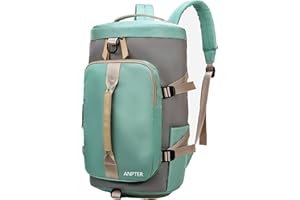 ANPTER Sports Duffle Backpack for Women Gym Bag Holdall Rucksack with Shoes Compartment for Sport Traveling Swimming Yoga Hiking Camping