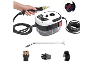 Taitus Portable Handheld Steam Cleaner 2500W,car steam cleaner,High Pressurized Steam 6 Gears Cleaning,For stain removing kitchen bathroom tiles range hood car windows etc UK Plug