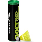 Li-Ning Bolt Neo (6 in 1) Nylon Badminton Shuttlecocks (Yellow)