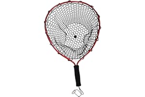 Milageto Guadino da Pesca Rete da Pesca Rete da Cattura Rete da Pesca Antiscivolo con Comoda Impugnatura per la Pesca alla Trota in Kayak