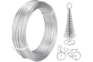 GOLRISEN Schmuckdraht Basteln Aluminiumdraht 2mm Silber Basteldraht Schmuck 30M Aludraht Handwerk Modellierdraht von Schmuckteilen für Schmuckherstellung, Modellbau, Armaturen und Skulpturen
