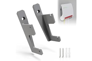 Wandhalterung für FritzBox 7590AX/7530/7510/5590/6660 Router, JLNJLE Hochwertiges ABS Halter Halterung Modem Aufhängung mit Kabelmanagement für Führt Wärme ab und Spart Platz (Grau)