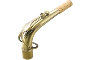 Btuty B66 Sassofono Contralto Sax Curva Collo Ottone E-flat Alto Sax Gomito 24,5 mm Ugello con Pad in Pelle Professionale Parte di Ricambio Sax Isolante Calore