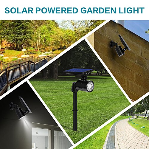 Solarleuchten 8 LED 800 Lumen Sehr Hell Gartenleuchte 4 Modi mit