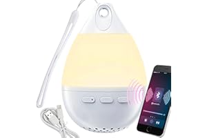 LUMS Máquina de Ruido Blanco con 26 Sonidos, Luz Nocturna y Bluetooth – Portátil con Sensor de Llanto, Temporizador y Carga USB – Ayuda al Sueño del Bebé en Casa, Viaje o Cochecito y lo relaja
