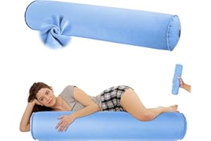 EULANT Cuscino Gonfiabile per Dormire sul Fianco, Morbido Cuscino per Dormire Lateralmente, Cuscino Cervicale Lungo Rotondo, Cuscino per Adulti e Bambini, Compatto & Gonfiabile, 120x20cm