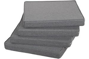 Gutekissen® poduszka na krzesła/ławki do domu i ogrodu poduszka na siedzisko poduszka ogrodowa poduszka na krzesło wiele kolorów FK5 (50x50, Szary, 2)