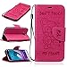 Produktbild Nancen Samsung Galaxy J3 2015 2016 / SM-J310F SM-J320F (5,0 Zoll) Hülle, [Bär - Don't Touch My Phone] Serie Weich Leder Handyhülle Tasche Wallet Flip Case Book Cover Etui, Niedlich Bär Muster Design Ledertasche Lederhülle Schutzhülle mit Standfunktion Brieftasche und Kartenfächer