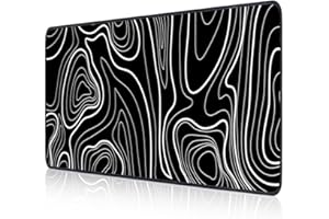 Giecy Desk Pad, Gaming Mouse Pad, Keyboard Mouse Mat XXL Computer Desk Protector Pad for Home Office Decor (Bold Black line, 90 x 40 cm)