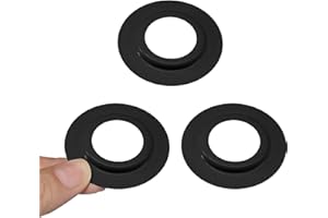 LEDSONE 3 Pcs Black Lampshade Reducer Ring Adapter for E26/E27 Light Bulb Holders – Converts 60mm to 29mm Metal Converter for Table & Ceiling Lampshades, Pendant Lights & Light Fixtures(Black, 3 Pieces)