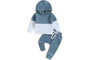 Geagodelia Toddler Baby Boy Clothes Outfits Long Sleeve Hooded Tracksuit Hoodies Sweatshirt Fall Winter Jumper Trouser Set