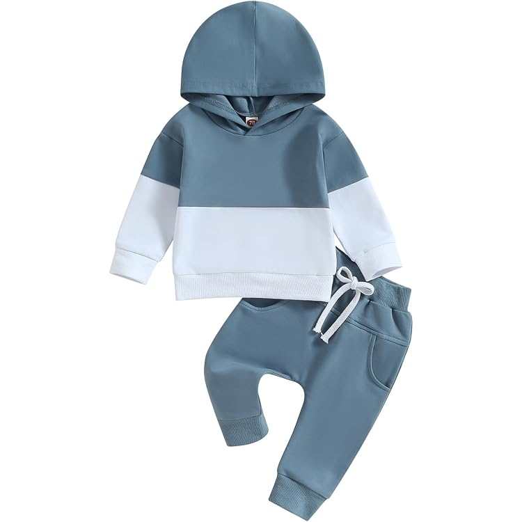 2-teiliges Baby Jogginganzug-Set Für Jungen – Langarm Sweatshirt Mit Traktor/Auto-Print + Hose