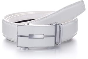 YEHMAN Ceinture sans trou en cuir avec boucle automatique à crémaillère 3 cm Homme