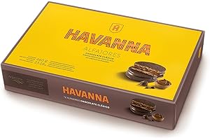 Havanna | Alfajores czekoladowe | Ciastka w polewie z nadzieniem z dulce de leche | 12 sztuk | 660g