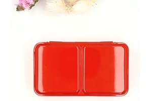 My Rock Way Palette de peinture Passion Scarlett vide en métal pour aquarelle 12 demi-godets ou 6 godets avec palette de mélange et anneau de pouce. Boîte d'aquarelle de voyage, parfait pour un cadeau