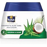 Parachute Advansed Coconut & Aloe Vera Hair Cream 210ml | Nourishes and Hydrates Hair | 2X Shiner, Smoother, Softer Hair | Leave-in Hair Cream | Pre-W