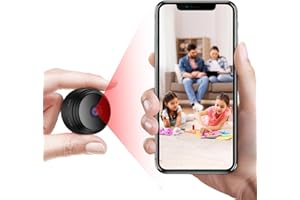 Générique Caméra WiFi 1080P Mini Camera Surveillance WiFi Exterieure sans Fil Grand Angle de150° Mini Caméra sans Fil avec Vision Nocturne par Détection de Mouvement Real-Time Viewing avec APP