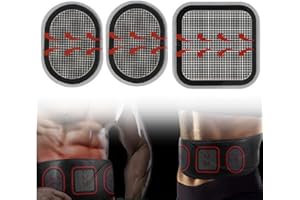 BAAQII 3 Pcs Replacement Gel Pads,1 set Electrodes Pads for Slendertone Abs Belt, Updated Electrodes Body Pads Gel Adhesive, Compatible with Abs Belt