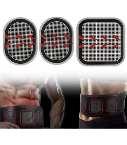 Lot de 3 électrodes de rechange pour ceintures musculation abdominales
