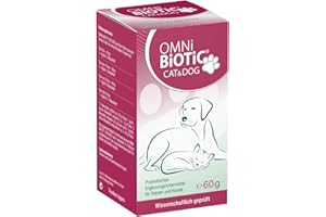OMNi BiOTiC CAT & Dog | Zur Stabilisierung Einer sensiblen tierischen Darmflora | Probiotisches Ergänzungsfuttermittel für Hunde und Katzen | Mit dem hochwertigen Ballaststoff MOS | 60 g Pulver