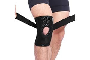 NTRH Knee brace for arthritis,ACL and meniscus tear,Open-Patella Stabiliser, Adjustable Brace,Best knee pad support for Sports Injury Rehabilitation & Protection against re-injury (Single)