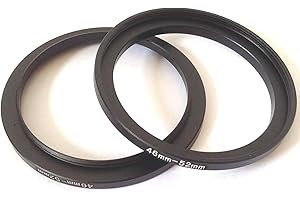 XJGMAO 2x Metal 46-52mm Step Up Rings D-SLR Video Camera Lens Connect-ion Size 46mm To 52mm Filter Aperture Connector Adapter Screws Focus Digital Photo Picture View Fix-Ing Photograph Parts Accessories