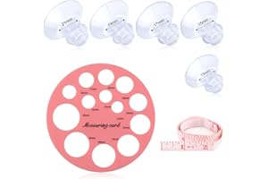 PEUTIER 5 Elementowa Wkladka Kolnierzowa do Laktatora z Miekkim Zestawem Przymiarek Kompatybilna z Laktatorami do Noszenia TSRETE Medela Momcozy S9/S9Pro/S12/S12Pro (13/15/17/19/21 mm)