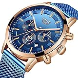 uhr arbeit ★ Luxus & elegantes Design mit Kalender und Multifunktionszifferblättern, Kleid / Business-Uhr, passend für jeden Anlass, klare Linien zeichnen den Umriss einer einzigartigen Textur. Diese klassische einfache Herrenarmbanduhr eignet sich hervorragend für jeden Anlass. Es ist ziemlich geeignet für ein Valentinstaggeschenk mit elegantem Paket.